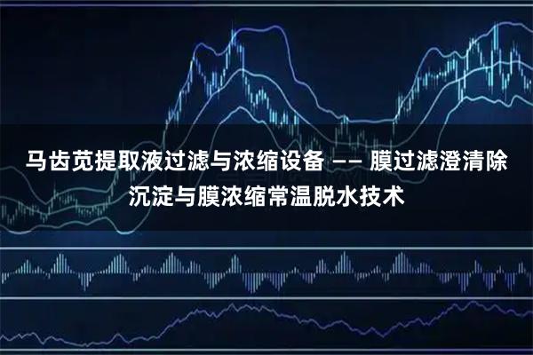 马齿苋提取液过滤与浓缩设备 —— 膜过滤澄清除沉淀与膜浓缩常温脱水技术